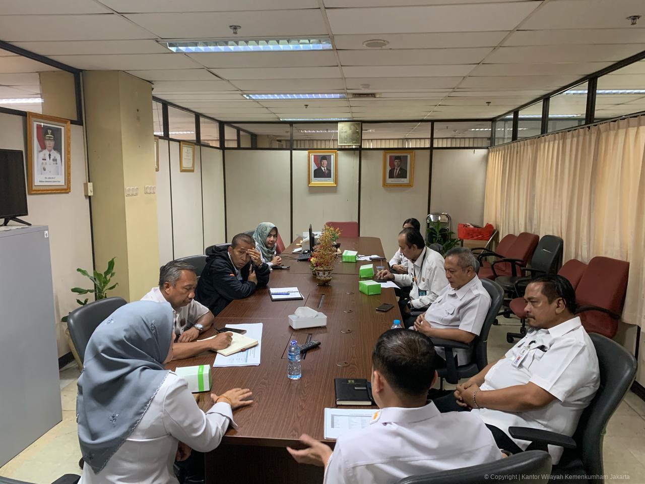 Persiapan PJA dan Pembentukan Posbankum, Kanwil Kemenkum DK Jakarta Beraudiensi Dengan Kabag Hukum Jakarta Pusat