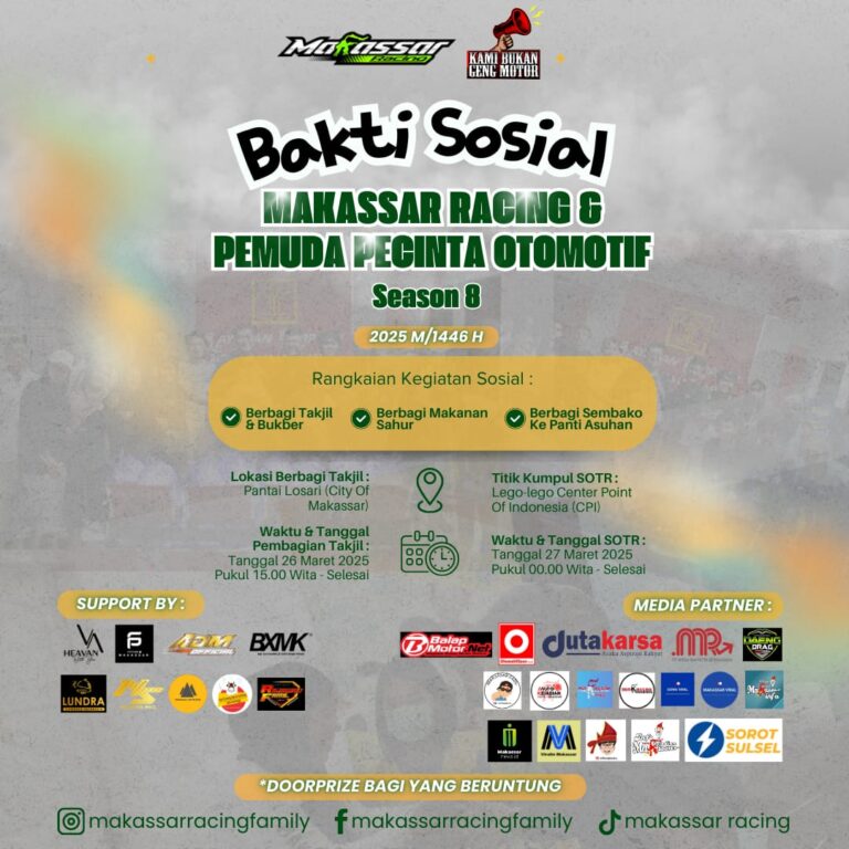 Makassar Racing Persiapkan Ramadhan Bermakna dengan Bakti Sosial Season 8
