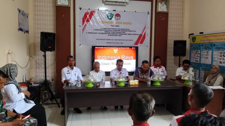 Desa Mangeloreng di Kecamatan Bantimurung Gelar Musyawarah Desa Khusus Koperasi Desa Merah Putih, Anggaran Desa, dan RPJM Desa 2019-2027