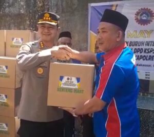 May Day, Kapolrestabes Bagikan 100 Paket Bantuan Sosial