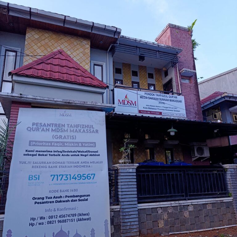 Pondok Gratis Tahfidzul QUR'AN Media Dakwah Sunnah di Makassar