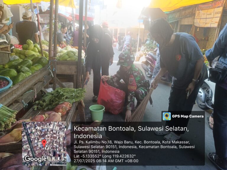 KORAMIL 1408-04/BONTOALA GELAR KARYA BAKTI PEMBERSIHAN PASAR KALIMBU