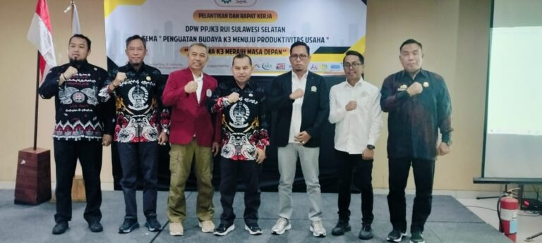 Pelantikan dan Rapat Kerja DPW PPJK3 RUI Sulsel: Penguatan Budaya K3 untuk Tingkatkan Produktivitas
