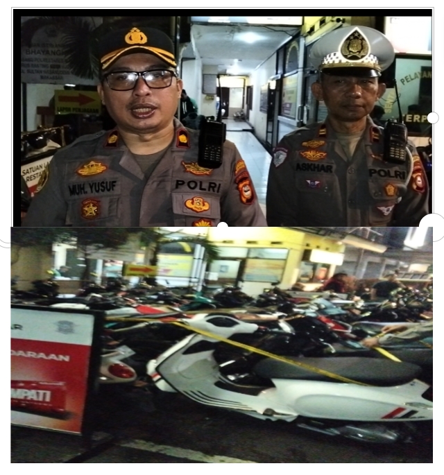 Ops Cipkon, Polsek Ujung Pandang Amankan 31 Sepeda Motor