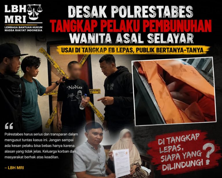 Resmob Polda Tangkap EB Pelaku Pembunuhan MH, Polrestabes Malah Lepaskan EB Ada Apa ??