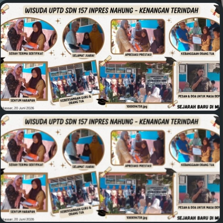 Penuh Haru dan Kebanggaan, UPTD SDN 157 Inpres Nahung Lepas Siswa Kelas VI dan Bagikan Rapor