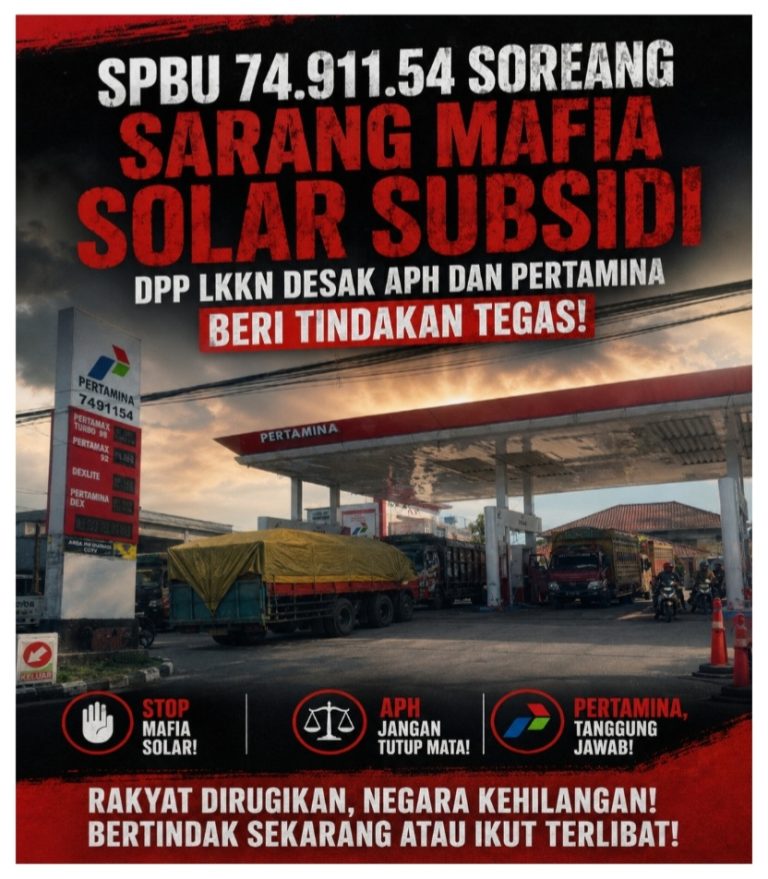 SPBU 74.911.54 Soreang Sarang Mafia Solar Subsidi, DPP LKKN Desak APH dan Pertamina Beri Tindakan Tegas
