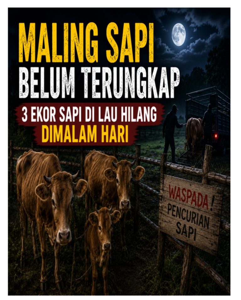 Maling Sapi Belum Terungkap, 3 Ekor Sapi Di Lau Hilang Dimalam Hari