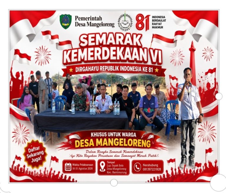 Semarak HUT RI Ke-81, Warga Desa Mangeloreng Bersatu Rayakan Kemerdekaan  