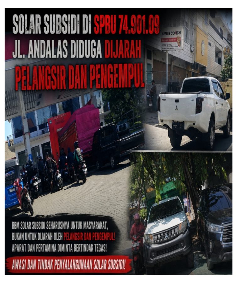 Solar Subsidi di SPBU 74.901.09 Jl. Andalas Diduga Dijarah Pelangsir dan Pengempul