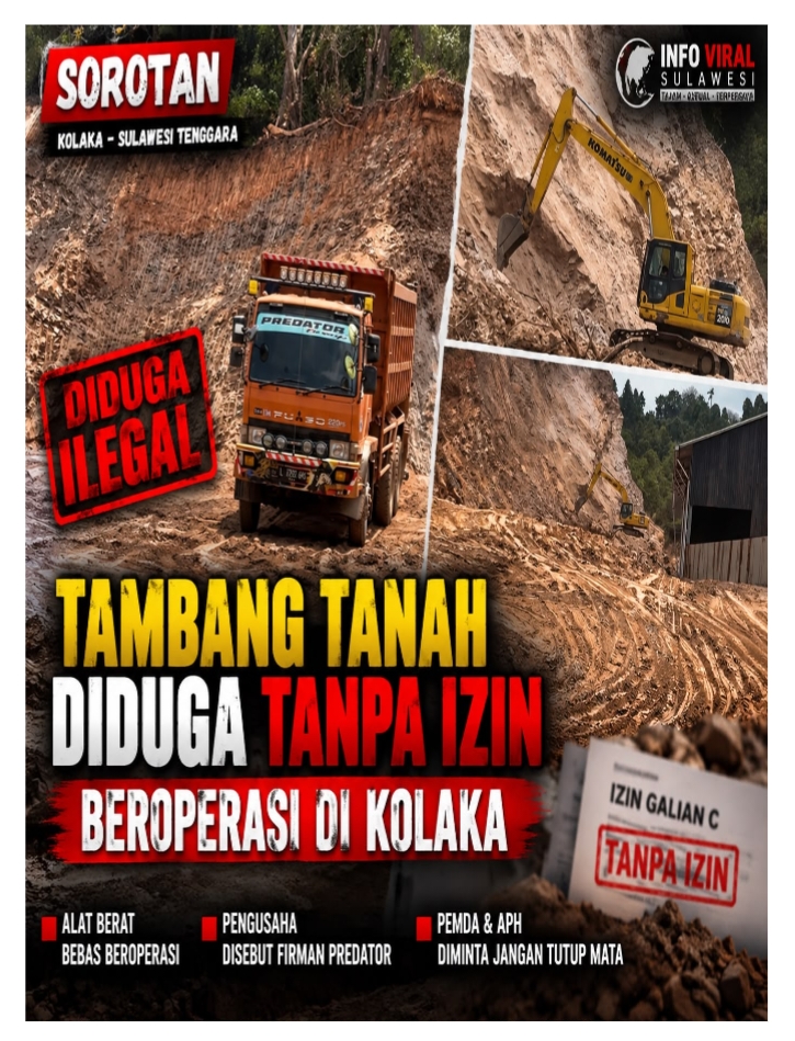 Aktivitas Tambang Diduga Ilegal di Latambaga, Pemerintah dan APH Jangan Tutup Mata