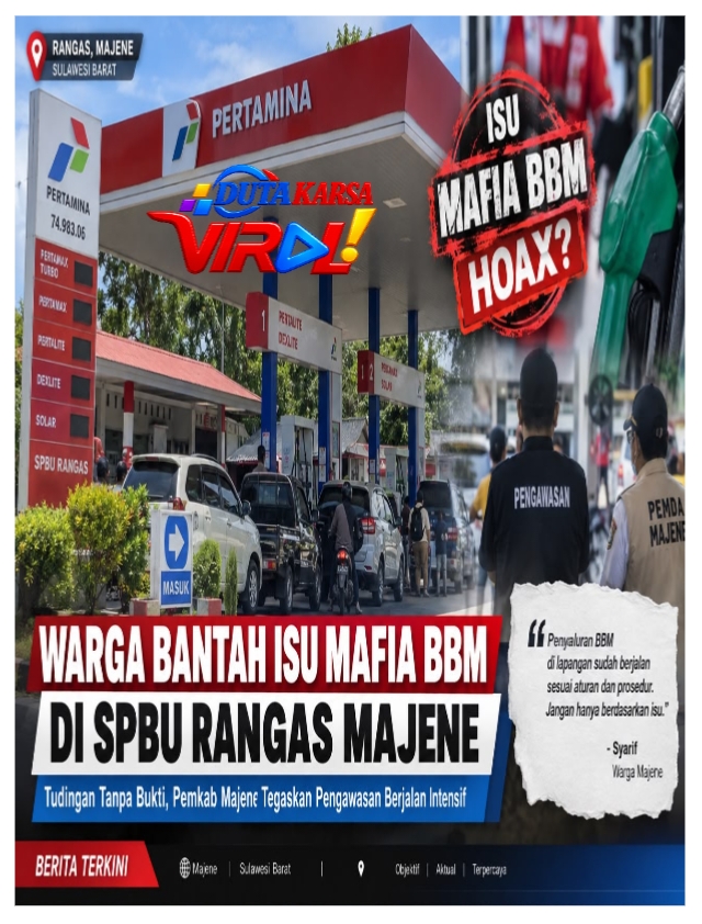 Warga Bantah Isu Mafia BBM di SPBU Rangas Majene 