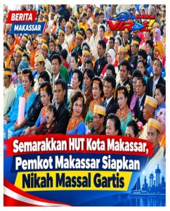 Semarakkan HUT Kota Makassar, Pemkot Makassar Siap Nikah Massal Gartis