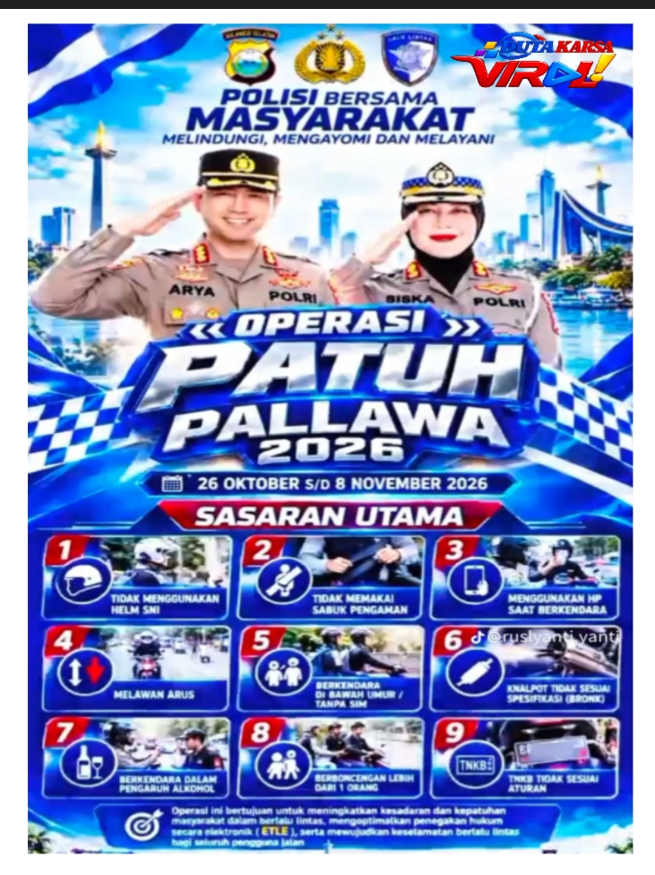 Satlantas Polrestabes Makassar Gelar OPS Patuh Pallawa Sasar 9 Jenis Pelanggaran