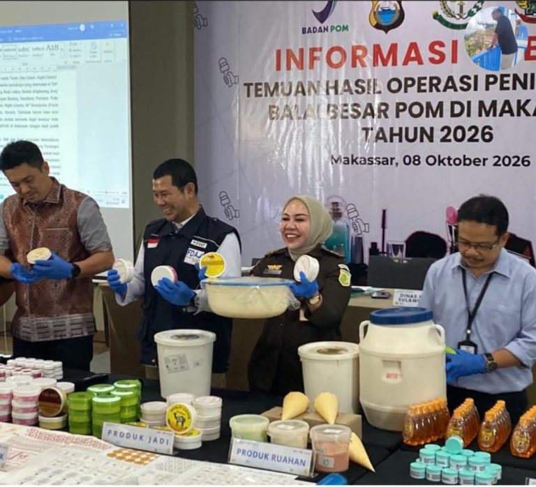 BBPOM Grebek Kosmetik Ilegal Di Kab. Gowa