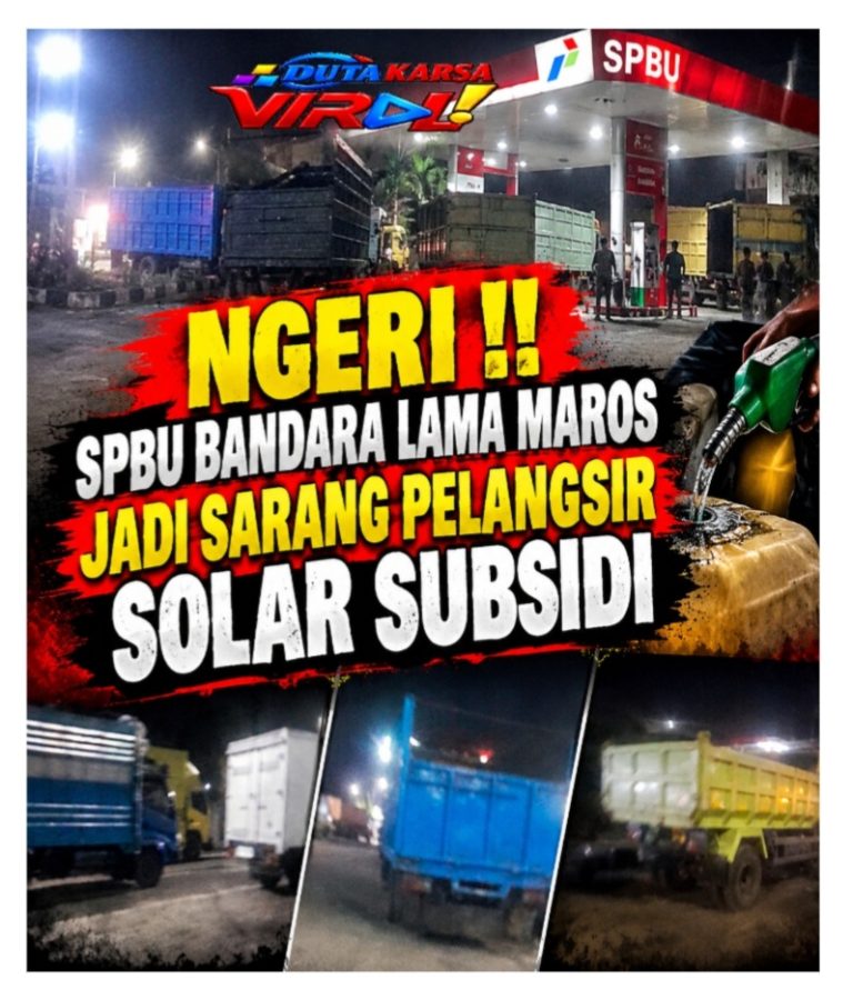Ngeri !! SPBU Bandara Lama Maros Jadi Sarang Pelangsir Solar Subsidi